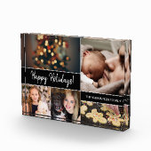 Prettige feestdagen Gepersonaliseerd "Family Photo Fotoblokken (Rechts)