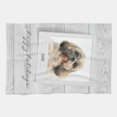 prettige feestdagen Gepersonaliseerd Foto Lijst Pe Theedoek (Horizontaal)