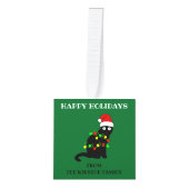 Prettige feestdagen Gepersonaliseerd houten Decoratie (Voorkant)