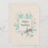 Prettige feestdagen Gepersonaliseerd Sentiment & H Feestdagenkaart (Voorkant / Achterkant)