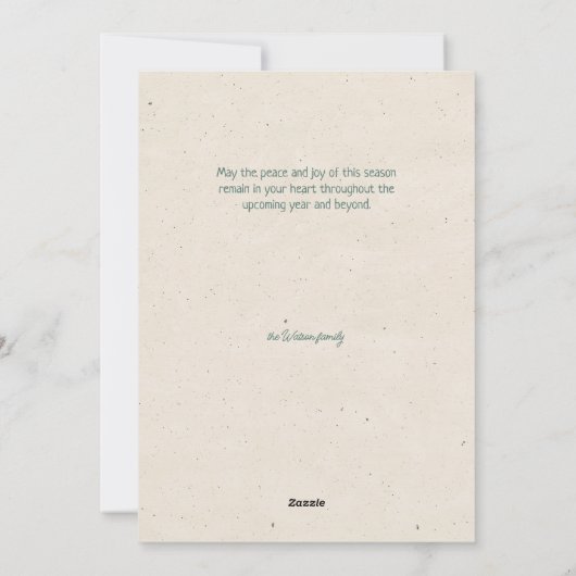 Prettige feestdagen Gepersonaliseerd Sentiment & H Feestdagenkaart (Achterkant)