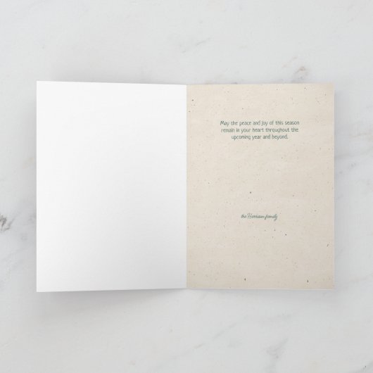 Prettige feestdagen Gepersonaliseerd Sentiment & H Kaart (Binnen)