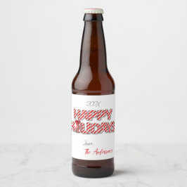 Prettige feestdagen Gepersonaliseerde ballon Bier Etiket