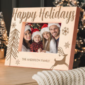 Prettige feestdagen Gepersonaliseerde familie kers Gegraveerde Lijstjes