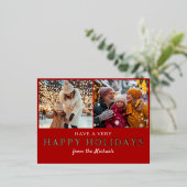 Prettige feestdagen Gepersonaliseerde foto (Staand Voorkant)