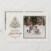 Prettige feestdagen Gepersonaliseerde Kaart met fo (Voorkant / Achterkant)