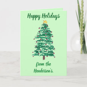 Prettige feestdagen Gepersonaliseerde kerstboom Ka Kaart