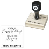 Prettige feestdagen Gepersonaliseerde stempel (Gestempeld)