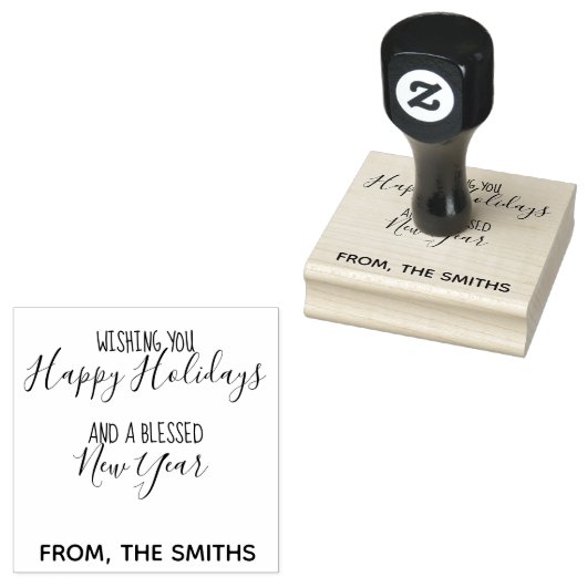 Prettige feestdagen Gepersonaliseerde stempel (Gestempeld)