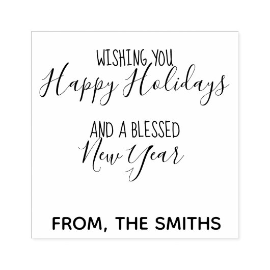 Prettige feestdagen Gepersonaliseerde stempel (Afrduk)