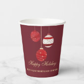 Prettige feestdagen Gepersonaliseerde Waterverf Be Papieren Bekers (Achterkant)