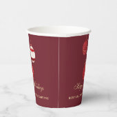 Prettige feestdagen Gepersonaliseerde Waterverf Be Papieren Bekers (Rechts)