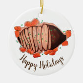 prettige feestdagen geremd rundvlees - joodse snij keramisch ornament (Voorkant)