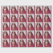prettige feestdagen German Shepherd Wrapping Paper Cadeaupapier (Vlak)