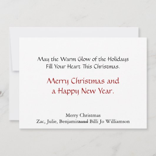 Prettige feestdagen Gescheurde Reveal Feestdagenkaart (Achterkant)