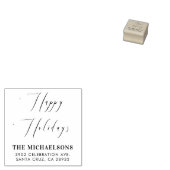 Prettige feestdagen getrokken | Elegant kerst reto Rubberstempel (Gestempeld)