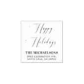 Prettige feestdagen getrokken | Elegant kerst reto Rubberstempel (Afrduk)