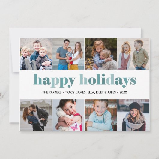 Prettige feestdagen getrokken | Fotocollage Kerstm Kaart (Voorkant)