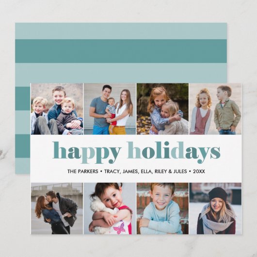 Prettige feestdagen getrokken | Fotocollage Kerstm Kaart (Voorkant / Achterkant)