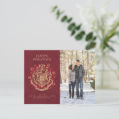 Prettige feestdagen getrokken | HOGWARTS™ Crest Fa (Staand voorkant)