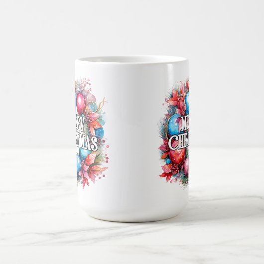 Prettige feestdagen getrokken | Vrolijk kerstfeest Koffiemok (Center)