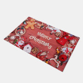 Prettige feestdagen getrokken | Vrolijke Kerstmis  Deurmat (Schuin)