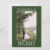 Prettige feestdagen Getrouwd & Vrolijk Kerstfeest Feestdagenkaart (Voorkant)