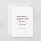 Prettige feestdagen gewenst. kaart (Achterkant)