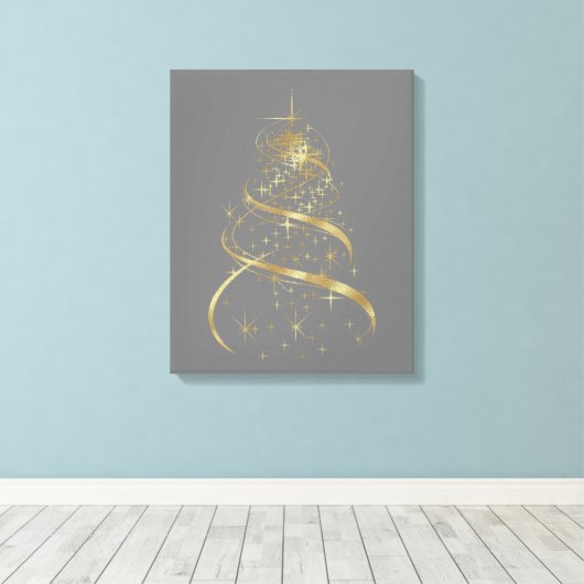 prettige feestdagen - Gewikkeld Canvas (Insitu (Houten vloer))