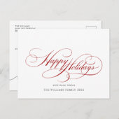 Prettige feestdagen Gewoon een elegante kerstgroet Briefkaart (Voorkant / Achterkant)