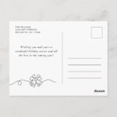 Prettige feestdagen Gewoon een elegante kerstgroet Briefkaart (Achterkant)