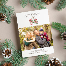 Prettige feestdagen Gezellige winterwanten Feestdagenkaart