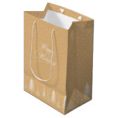 prettige feestdagen Gift Bag Medium Cadeauzakje (Voorkant Gekanteld)