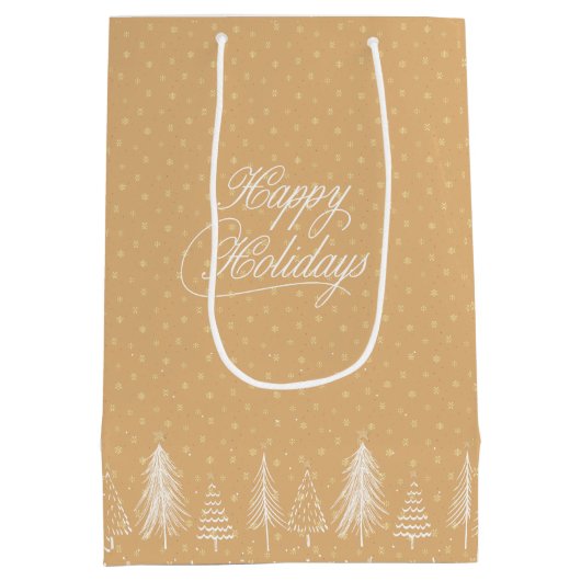 prettige feestdagen Gift Bag Medium Cadeauzakje (Achterkant)