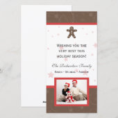 Prettige feestdagen Gingerbread Cookie Feestdagenkaart (Voorkant / Achterkant)