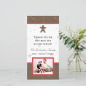 Prettige feestdagen Gingerbread Cookie Feestdagenkaart (Staand voorkant)