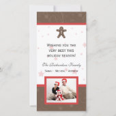 Prettige feestdagen Gingerbread Cookie Feestdagenkaart (Voorkant)