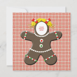 Prettige feestdagen Gingerbread Cookie Girl Feestdagenkaart