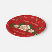 Prettige feestdagen Gingerbread House Papieren Bordje (Gekanteld)