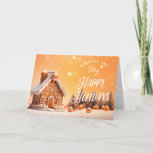 Prettige feestdagen Gingerbread Kaart (Voorkant)