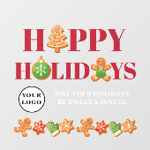 prettige feestdagen Gingerbrood Cookies Window Cli Raamsticker (Vel)