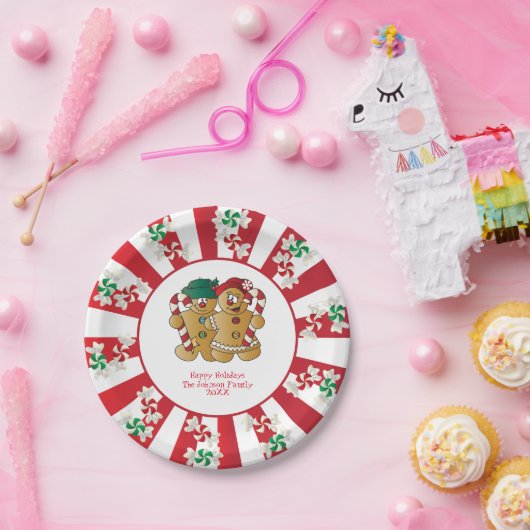 prettige feestdagen Gingerbrood Couple | DIY-tekst Papieren Bordje (Feest)