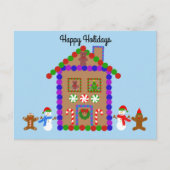 prettige feestdagen Gingerbrood House #1 Briefkaar Briefkaart (Voorkant)