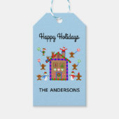 prettige feestdagen Gingerbrood House #2 Gift Labe Cadeaulabel (Voorkant)