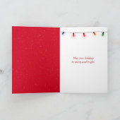 prettige feestdagen Gingerbrood House Kaart (Binnen)