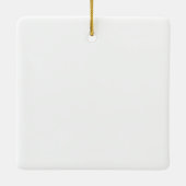 prettige feestdagen Gingerbrood House Keramisch Ornament (Achterkant)