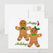 prettige feestdagen Gingerbrood Man Boy Girl (Voorkant / Achterkant)