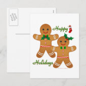 prettige feestdagen Gingerbrood Man Boy Girl (Voorkant / Achterkant)