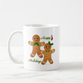prettige feestdagen Gingerbrood Man Boy Girl Koffiemok (Links)