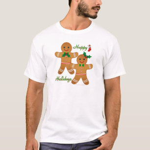 prettige feestdagen Gingerbrood Man Boy Girl T-shirt